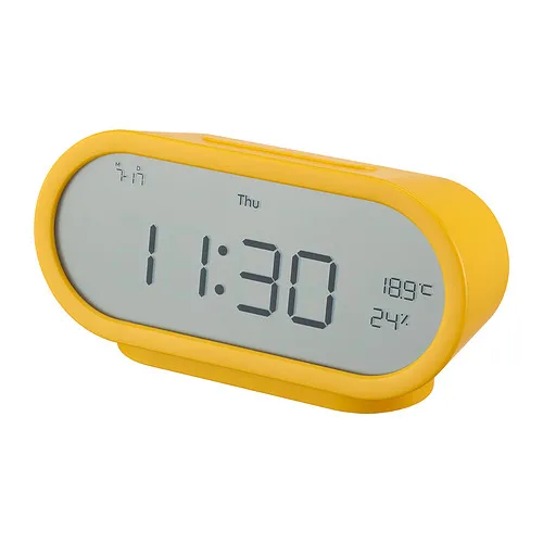RÖDSTRÄFSE alarm clock with hygro-/thermometer