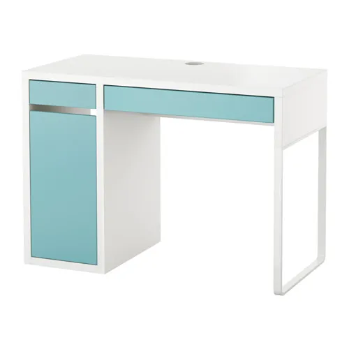MICKE - 書桌/工作桌, 白色/淺土耳其藍, 105x50 公分 | IKEA 線上購物 - PE575600_S4