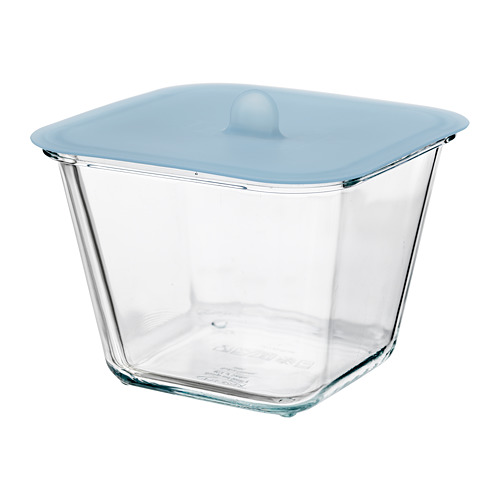 IKEA 365+ - food container with lid, square glass/silicone | IKEA Taiwan Online - PE685095_S4