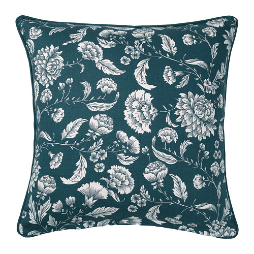 IDALINNEA - cushion cover, blue/white/floral patterned | IKEA Taiwan Online - PE771385_S4