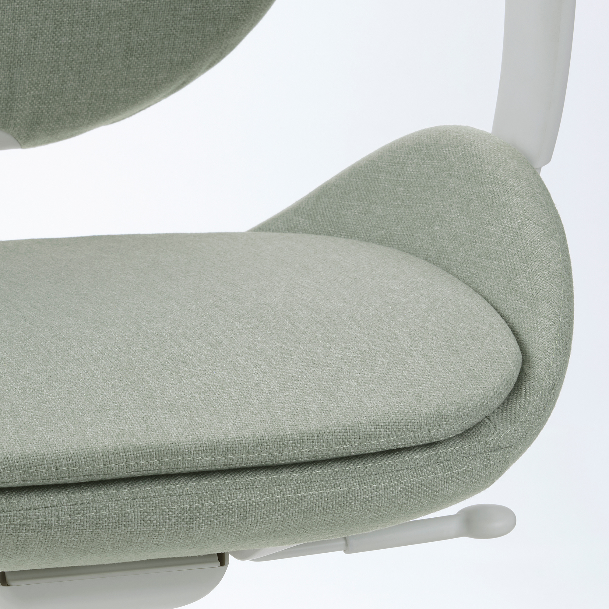 HATTEFJÄLL office chair with armrests, Gunnared beige/white