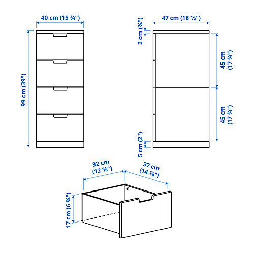 NORDLI 抽屜櫃/4抽