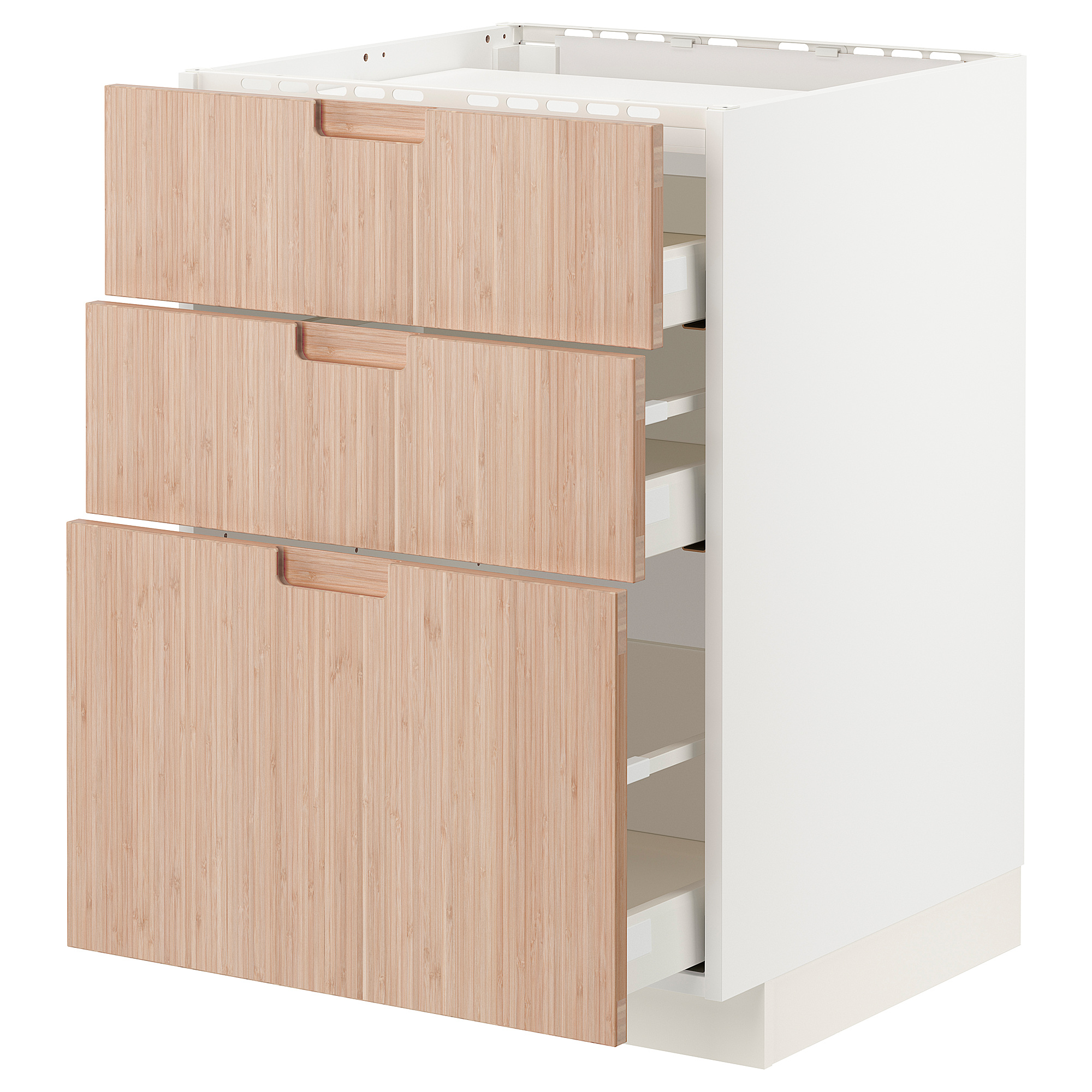 METOD/MAXIMERA base cabinet f/cooktop w/3drawers