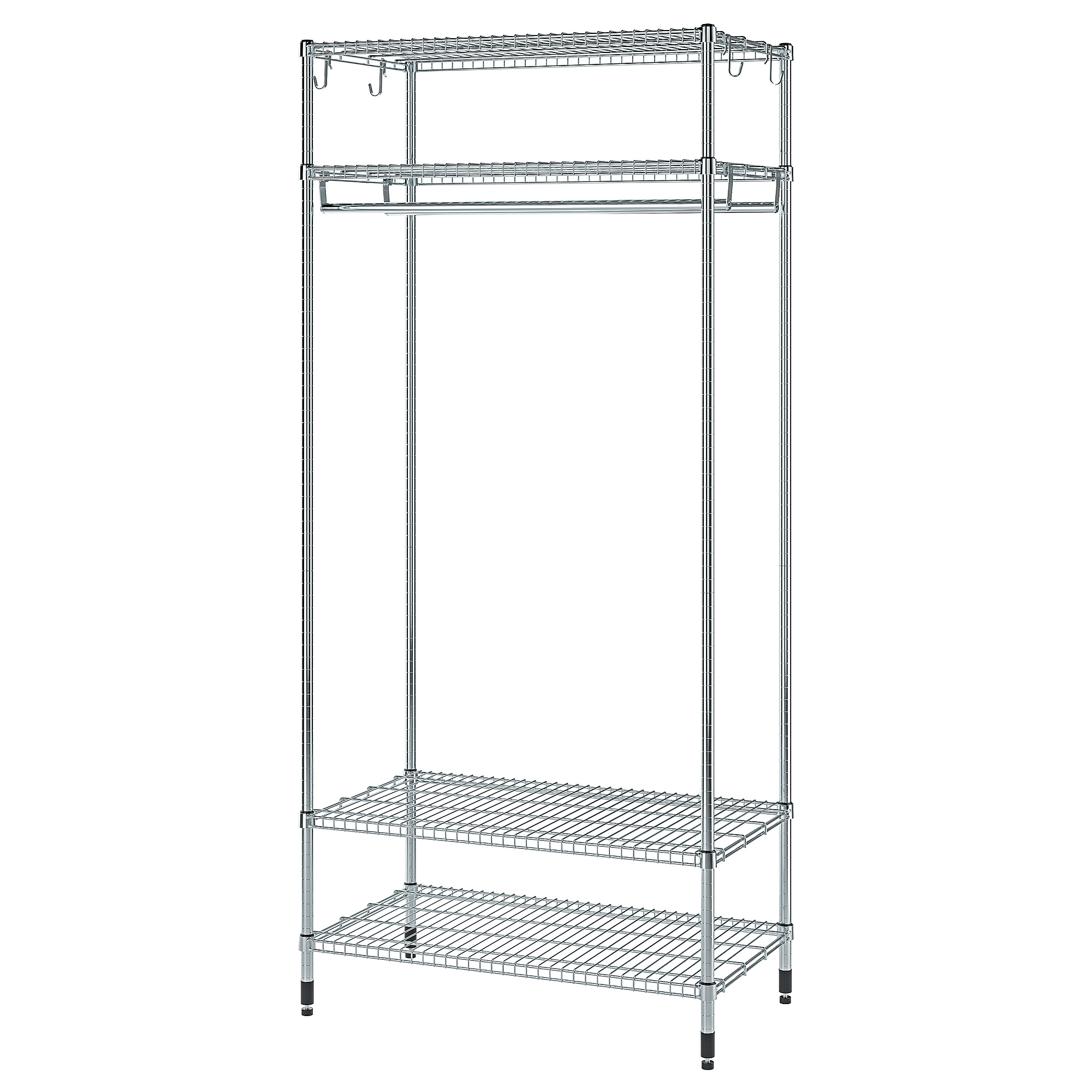 OMAR shelving unit with clothes rail