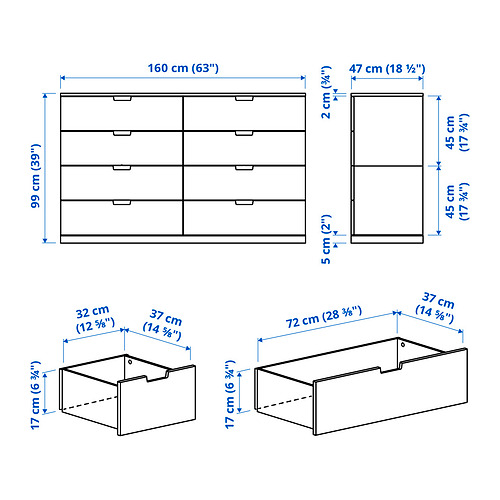 NORDLI 抽屜櫃/8抽