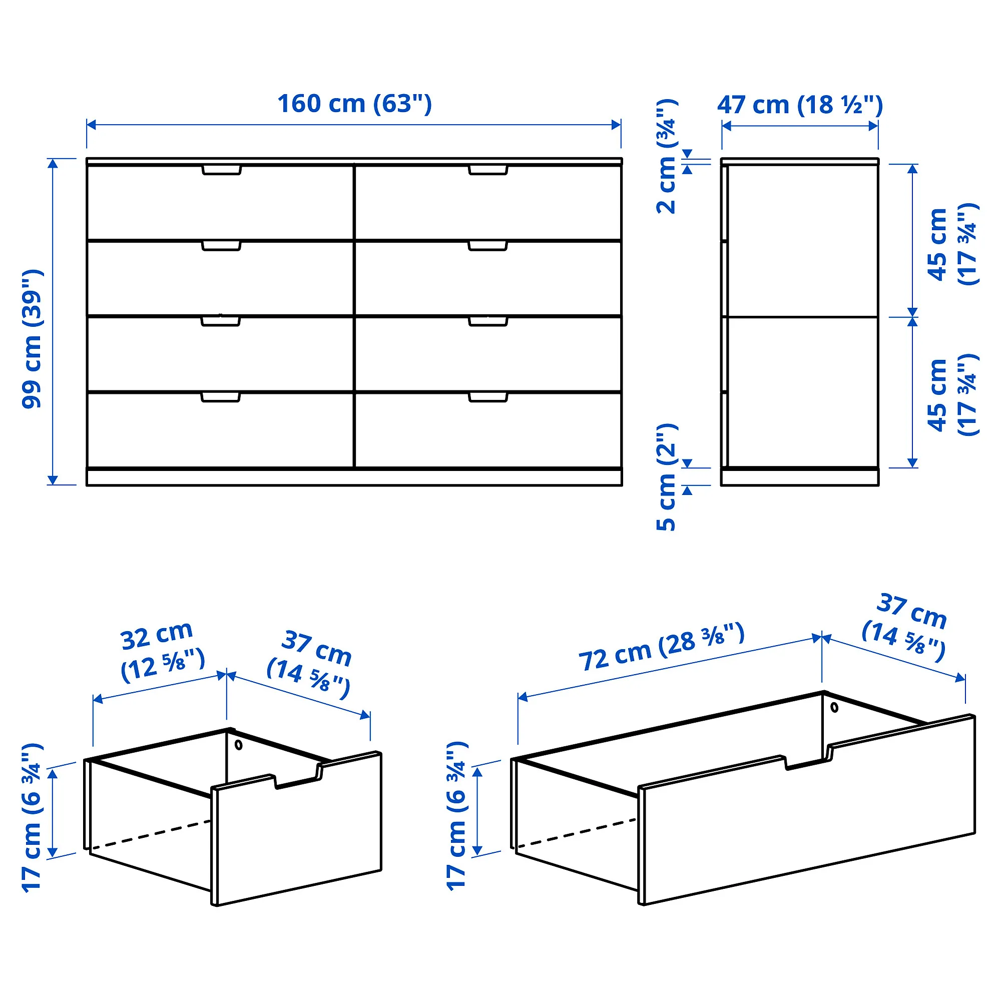 NORDLI 抽屜櫃/8抽