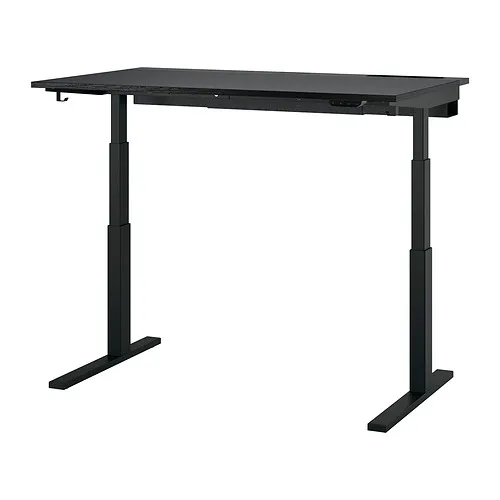 MITTZON - 升降式工作桌, 電動 黑色/實木貼皮 梣木/黑色, 140x80 公分 | IKEA 線上購物 - PE909894_S4