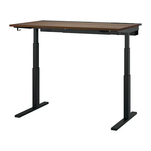 MITTZON - 升降式工作桌, 電動 實木貼皮, 胡桃木/黑色, 140x80 公分 | IKEA 線上購物 - PE909899_S4