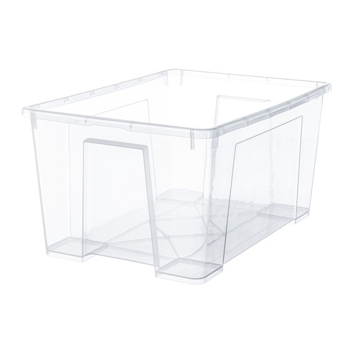 SAMLA - 收納盒, 透明, 56x39x28 公分/45 公升 | IKEA 線上購物 - PE727890_S4