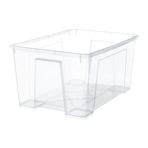 SAMLA - 收納盒, 透明, 56x39x28 公分/45 公升 | IKEA 線上購物 - PE727890_S4