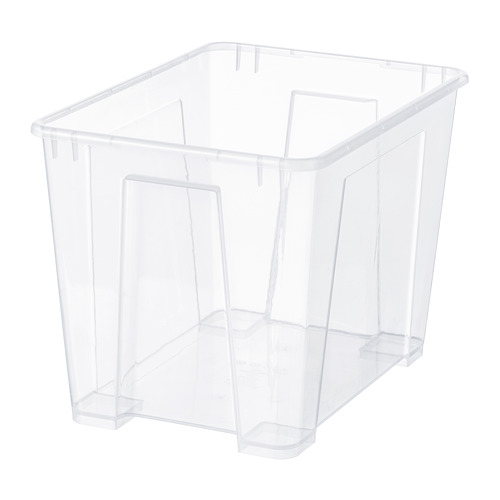 SAMLA - 收納盒, 透明, 39x28x28 公分/22 公升 | IKEA 線上購物 - PE727903_S4