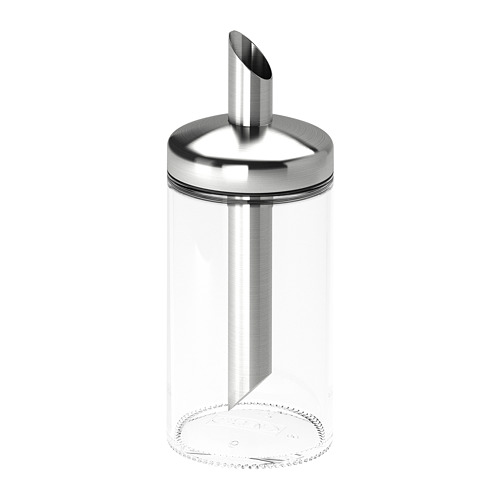 DOLD - 糖罐, 透明玻璃/不鏽鋼 | IKEA 線上購物 - PE727962_S4