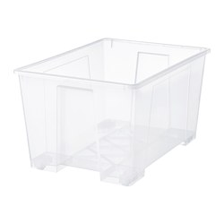 Samla 收納盒78x56x43公分 130公升 透明 Ikea 線上購物