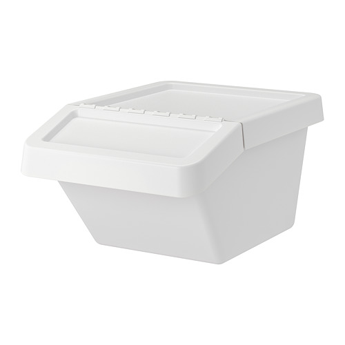 SORTERA waste sorting bin with lid white 37 l IKEA Taiwan Online