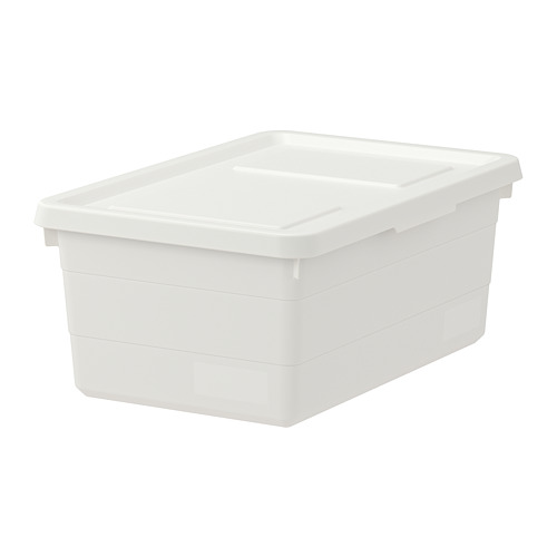 SOCKERBIT - 附蓋收納盒, 白色, 38x25x15 公分 | IKEA 線上購物 - PE728050_S4