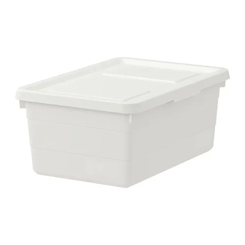 SOCKERBIT - box with lid, white, 38x25x15 cm | IKEA Taiwan Online - PE728050_S4