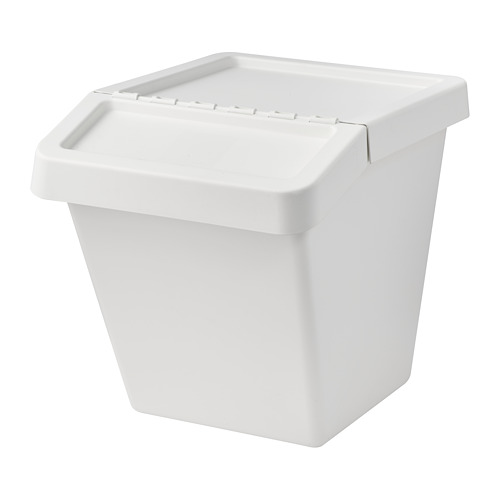 SORTERA - waste sorting bin with lid, white, 60 l | IKEA Taiwan Online - PE728056_S4