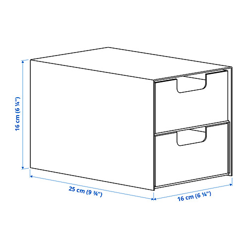 FJÄDERHARV mini chest with 2 drawers