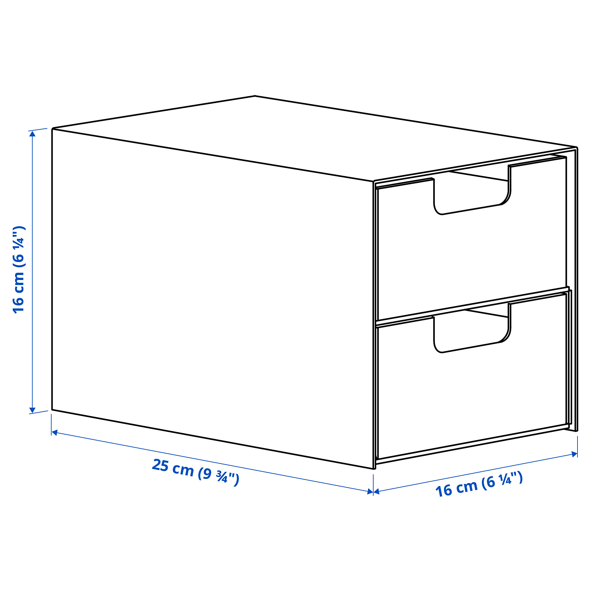 FJÄDERHARV mini chest with 2 drawers