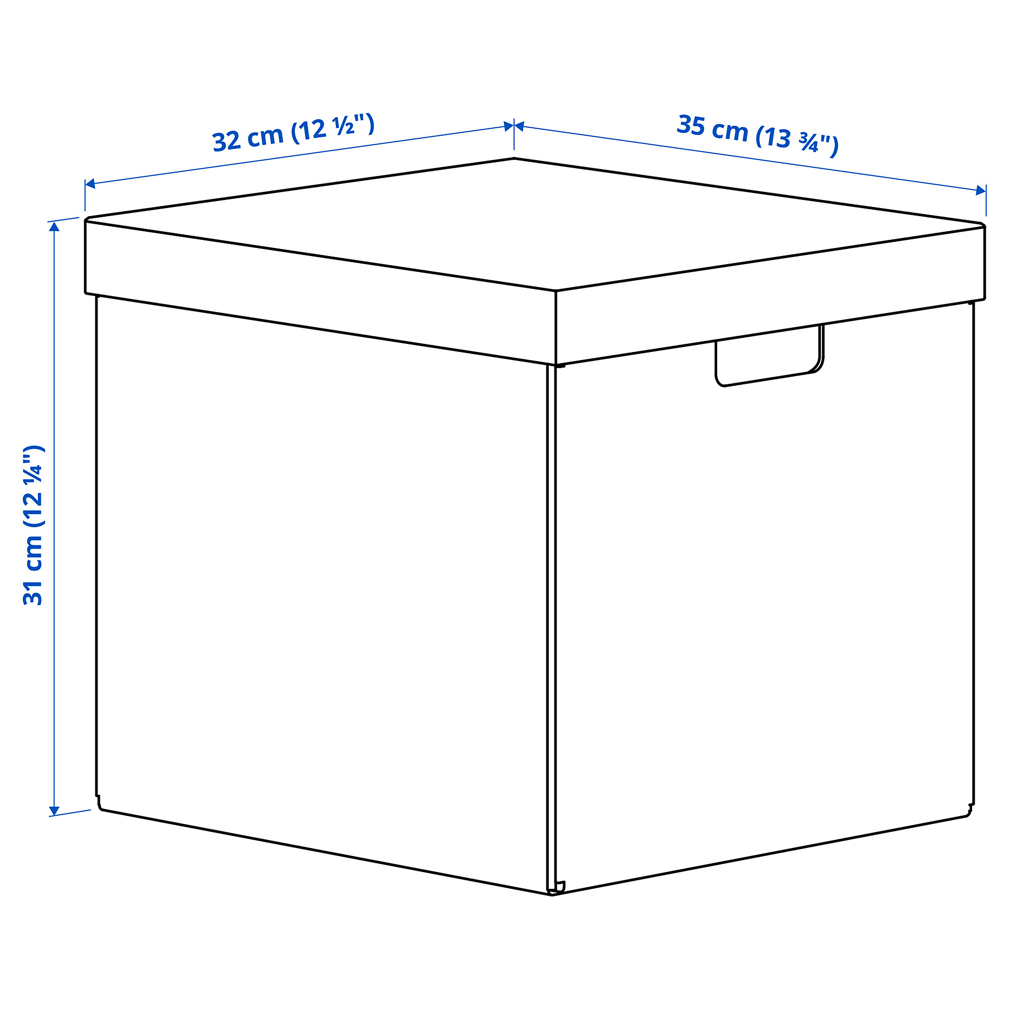 FJÄDERHARV storage box with lid