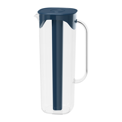 附蓋冷水壺 jug with lid, , 深藍色/透明色 dark blue/transparent