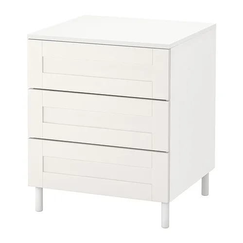 PLATSA - 抽屜櫃/3抽, 白色/Sannidal 白色, 60x57x73 公分 | IKEA 線上購物 - PE870716_S4