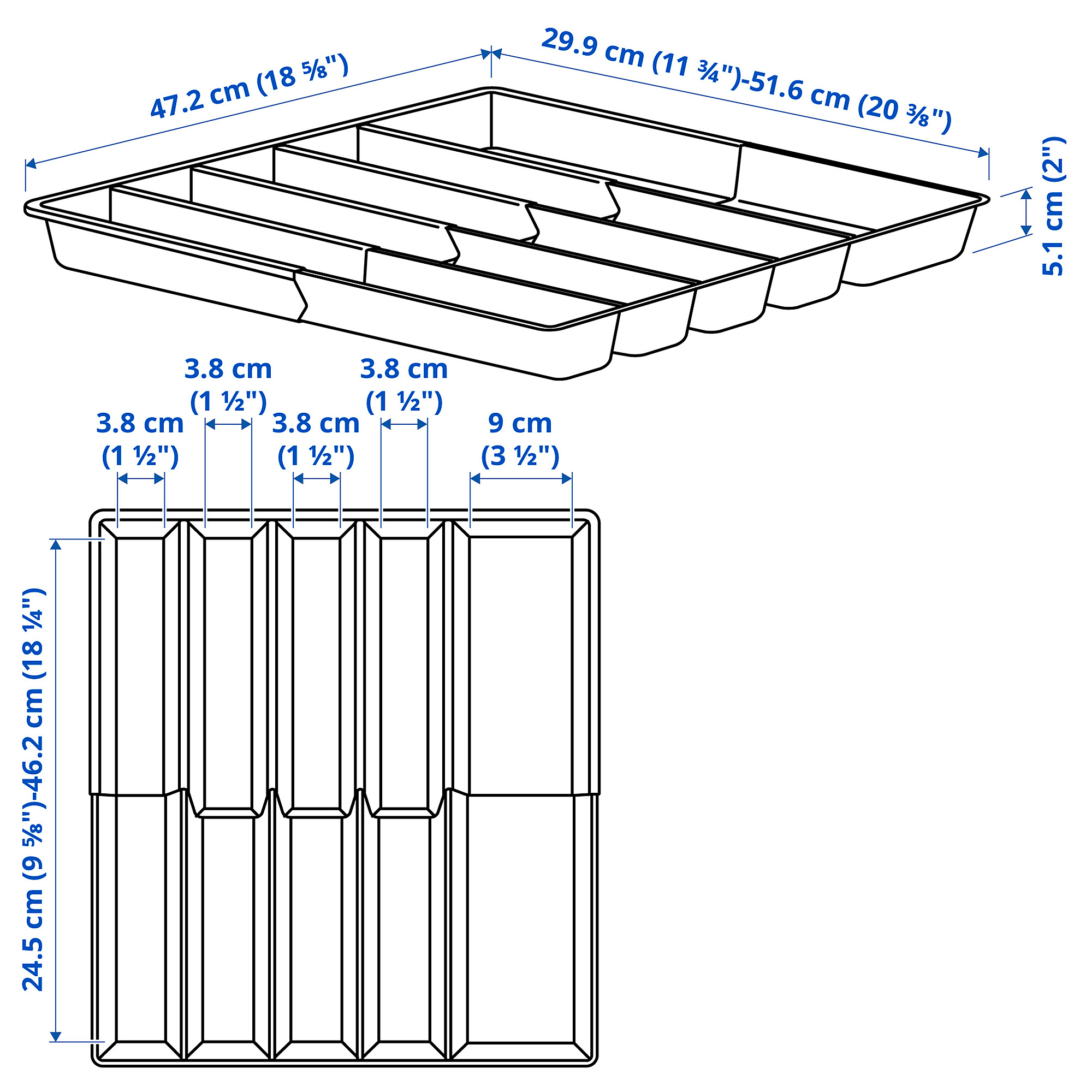 VARIERA cutlery tray