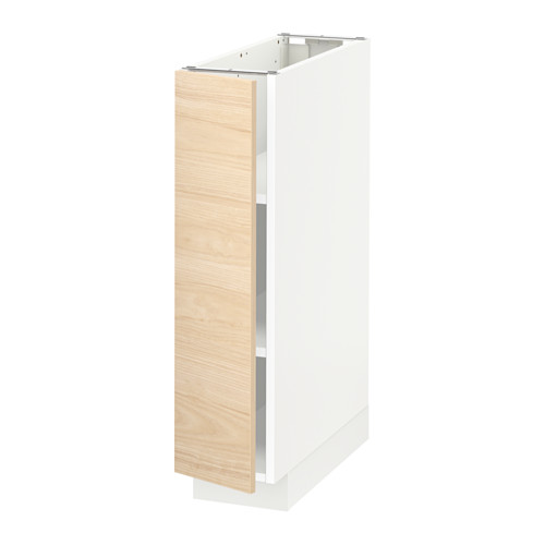 METOD - 底櫃附層板, 白色/Askersund 淺色梣木紋 | IKEA 線上購物 - PE637705_S4