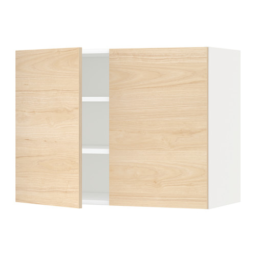 METOD wall cabinet with shelves/2 doors