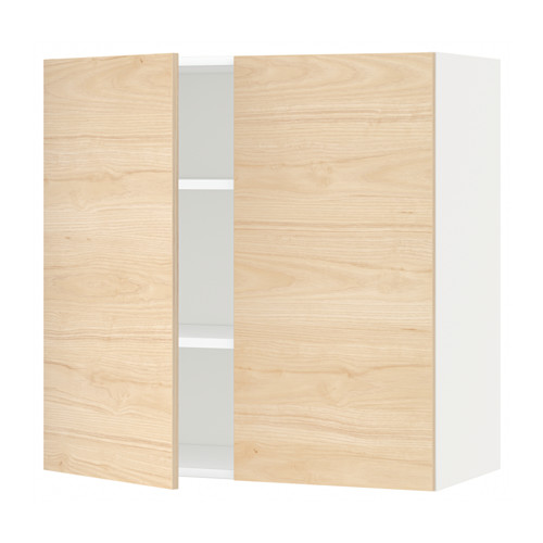 METOD wall cabinet with shelves/2 doors