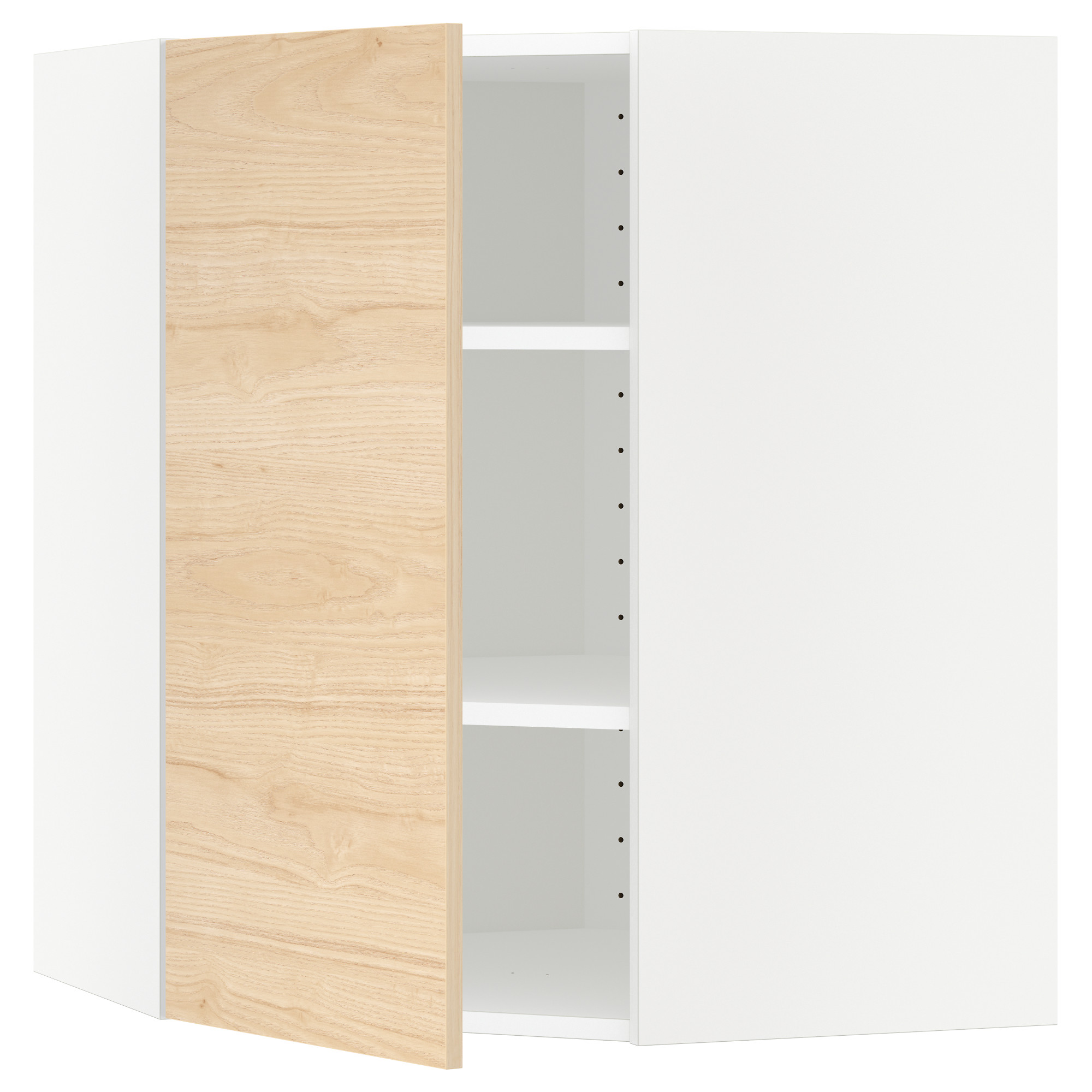 METOD corner wall cabinet with shelves