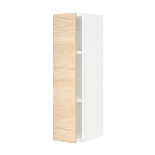METOD - wall cabinet with shelves, white/Askersund light ash effect | IKEA Taiwan Online - PE637742_S4
