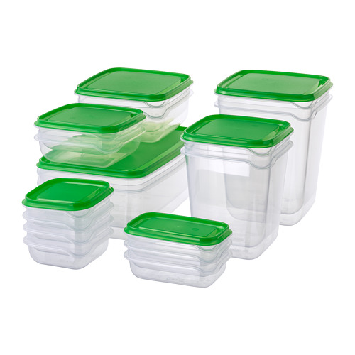 PRUTA - food container, set of 17, transparent/green | IKEA Taiwan Online - PE728174_S4