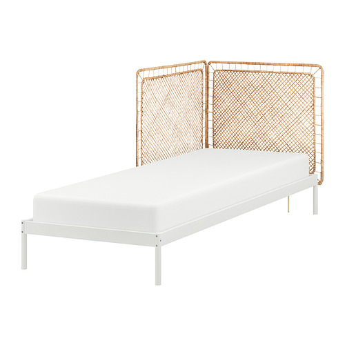 VEVELSTAD bed frame with 2 headboards