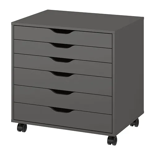 ALEX - 附輪腳抽屜櫃, 深灰色, 67x66 公分 | IKEA 線上購物 - PE973105_S4