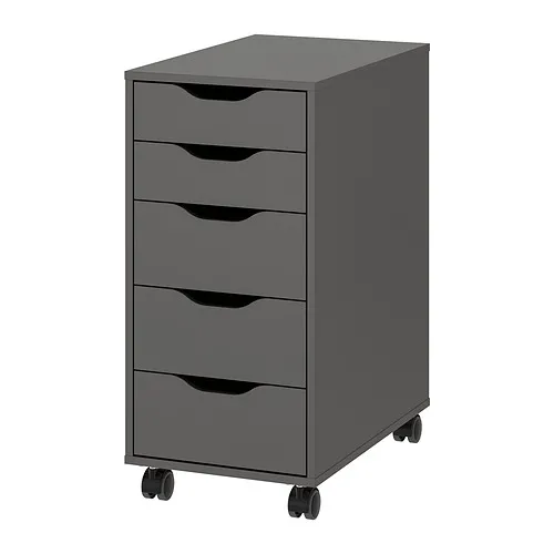 ALEX - 附輪腳抽屜櫃, 深灰色/黑色, 36x76 公分 | IKEA 線上購物 - PE973112_S4