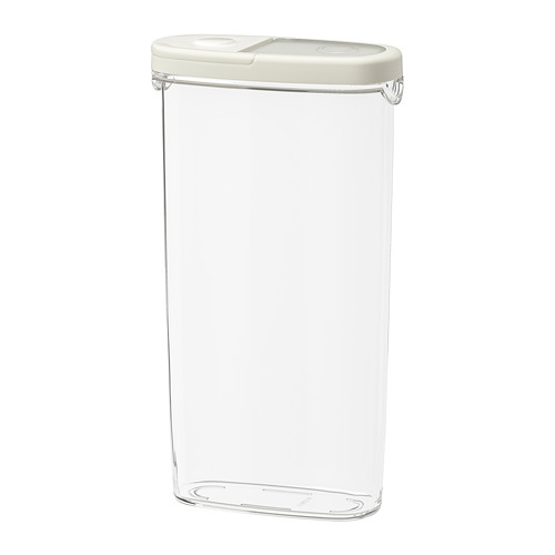 IKEA 365+ - 附蓋食品儲藏罐, 透明/白色, 2.3 公升 | IKEA 線上購物 - PE728254_S4