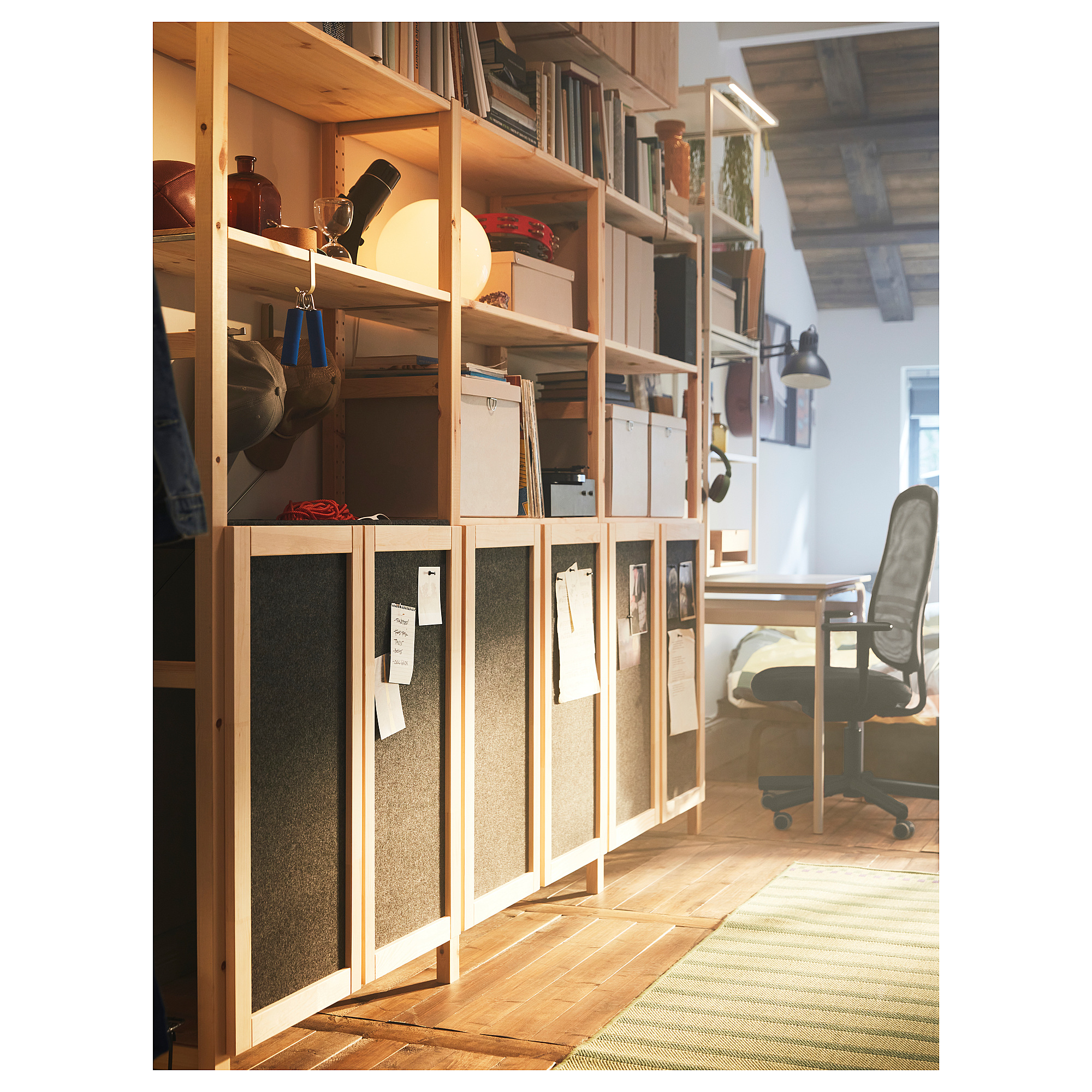 IVAR shelving unit with doors