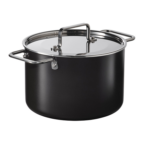 GULDÖRING pot with lid