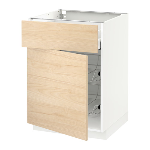 METOD/MAXIMERA base cab w wire basket/drawer/door