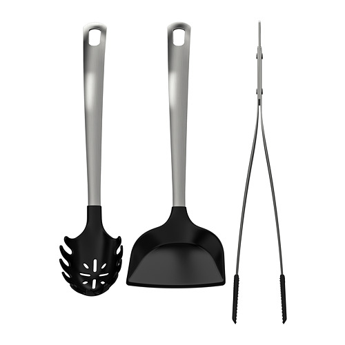 DIREKT - 廚房用具 3件組, 黑色/不鏽鋼 | IKEA 線上購物 - PE728428_S4