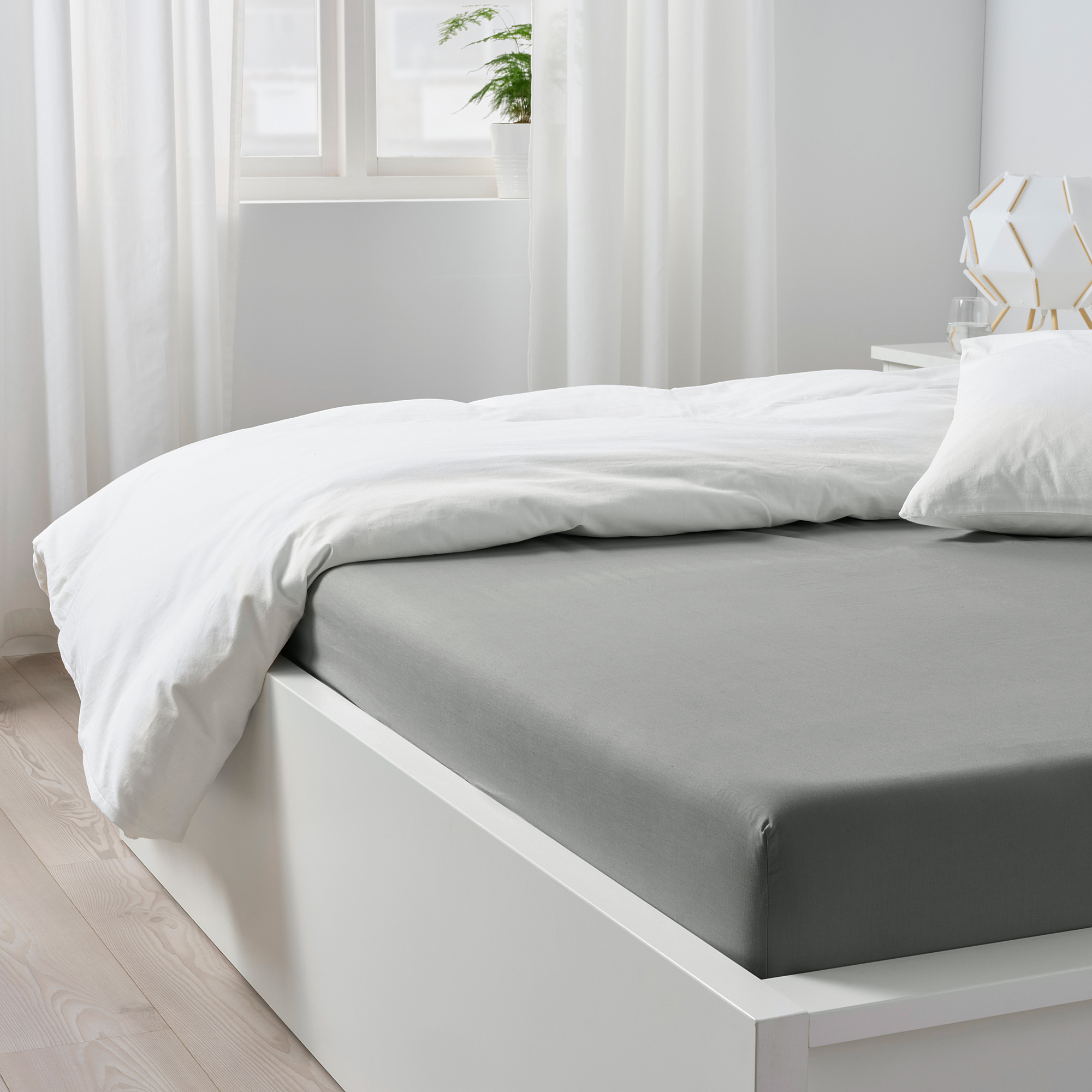Dvala 小型雙人床包 淺灰色 Ikea 線上購物
