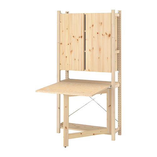 IVAR - 折疊桌收納組合, 松木, 89x30x179 公分 | IKEA 線上購物 - PE828578_S4