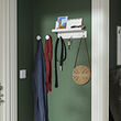 ENUDDEN wall shelf with 3 hooks