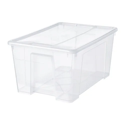 SAMLA - box with lid, transparent, 57x39x28 cm/45 l | IKEA Taiwan Online - PE728492_S4