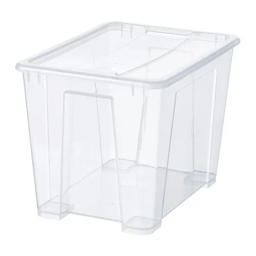SAMLA - box with lid, transparent, 39x28x28 cm/22 l | IKEA Taiwan Online - PE728499_S4