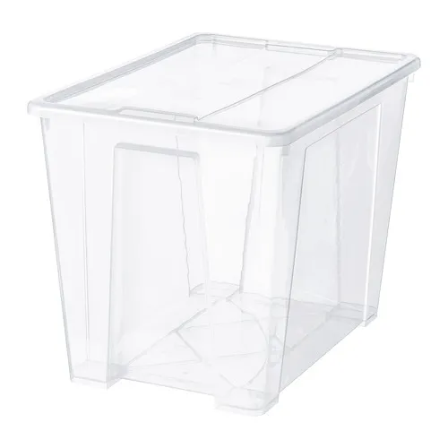 SAMLA - box with lid, transparent, 57x39x42 cm/65 l | IKEA Taiwan Online - PE728496_S4
