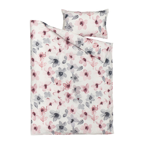LAPPNYCKLAR - duvet cover and pillowcase, white/multicolour | IKEA Taiwan Online - PE828665_S4