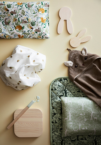 TROLLDOM - quilted blanket, forest animal pattern/green | IKEA Taiwan Online - PH183355_S4