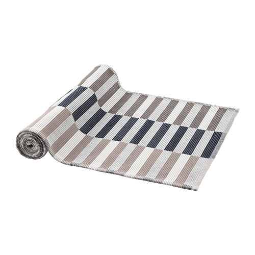 MITTBIT - 長桌巾, 黑色 米色/白色 | IKEA 線上購物 - PE728632_S4